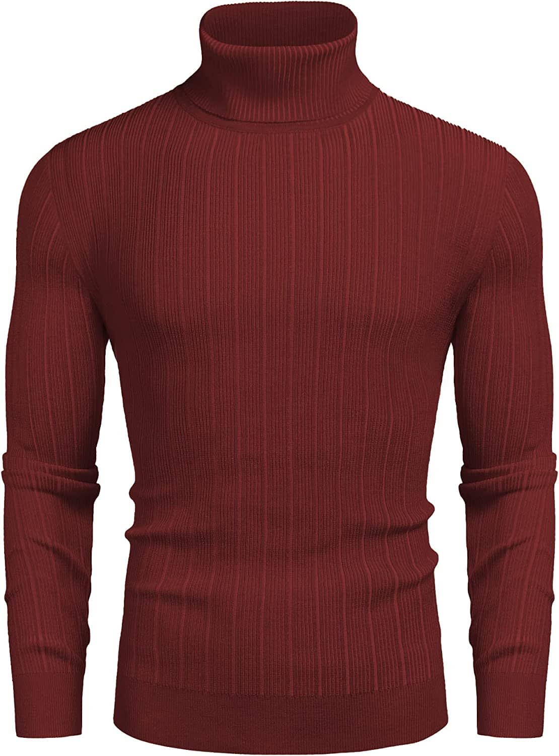 Slim Fit Strick High Neck Pullover Pullover
