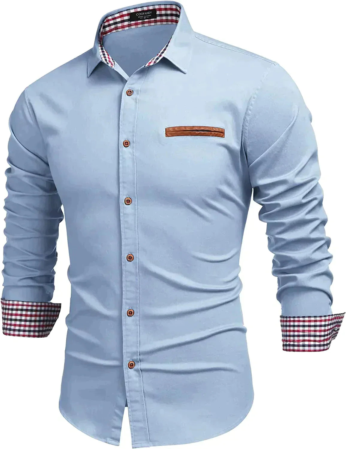 Casual Lang Ärmel Knopf Denim Hemd