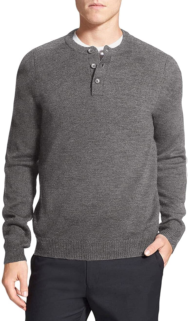 Lang Ärmel Henley Pullover
