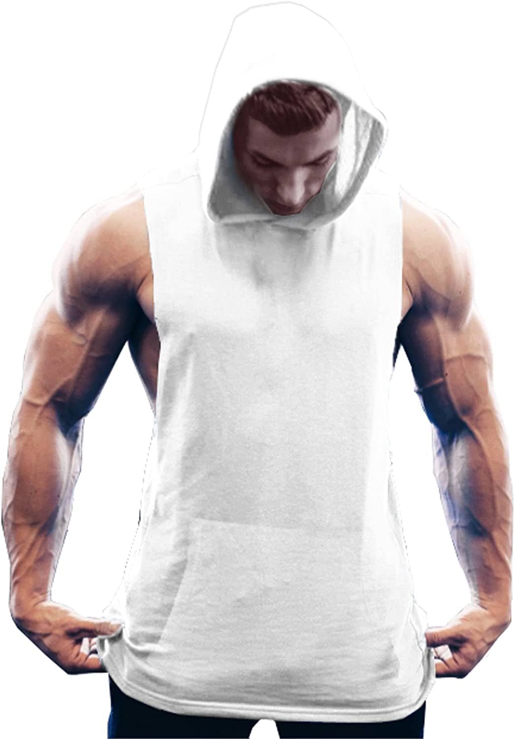 Workout Bodybuilding Muscle Sleeveless Mit Kapuze Tank Top