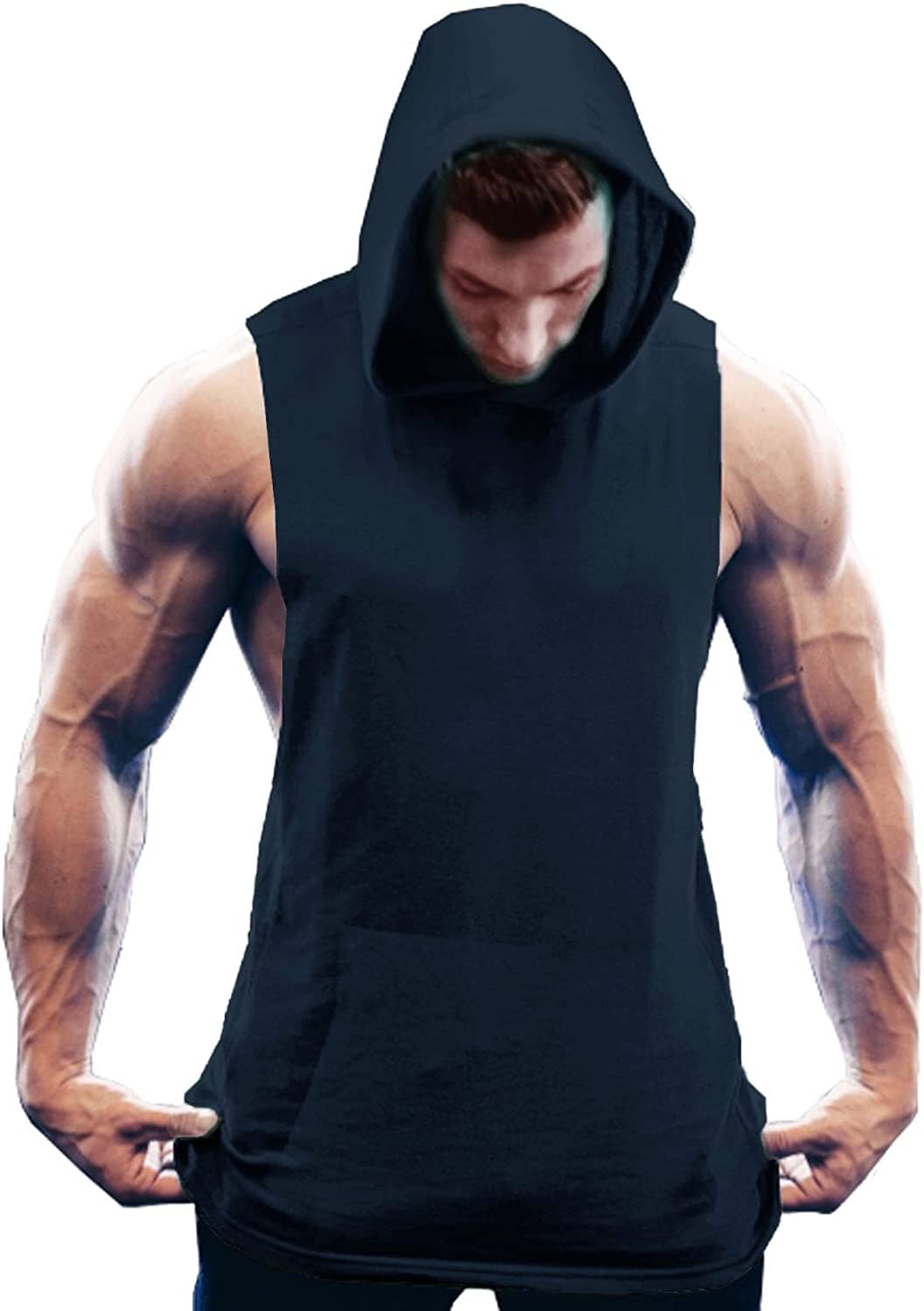 Workout Bodybuilding Muscle Sleeveless Mit Kapuze Tank Top