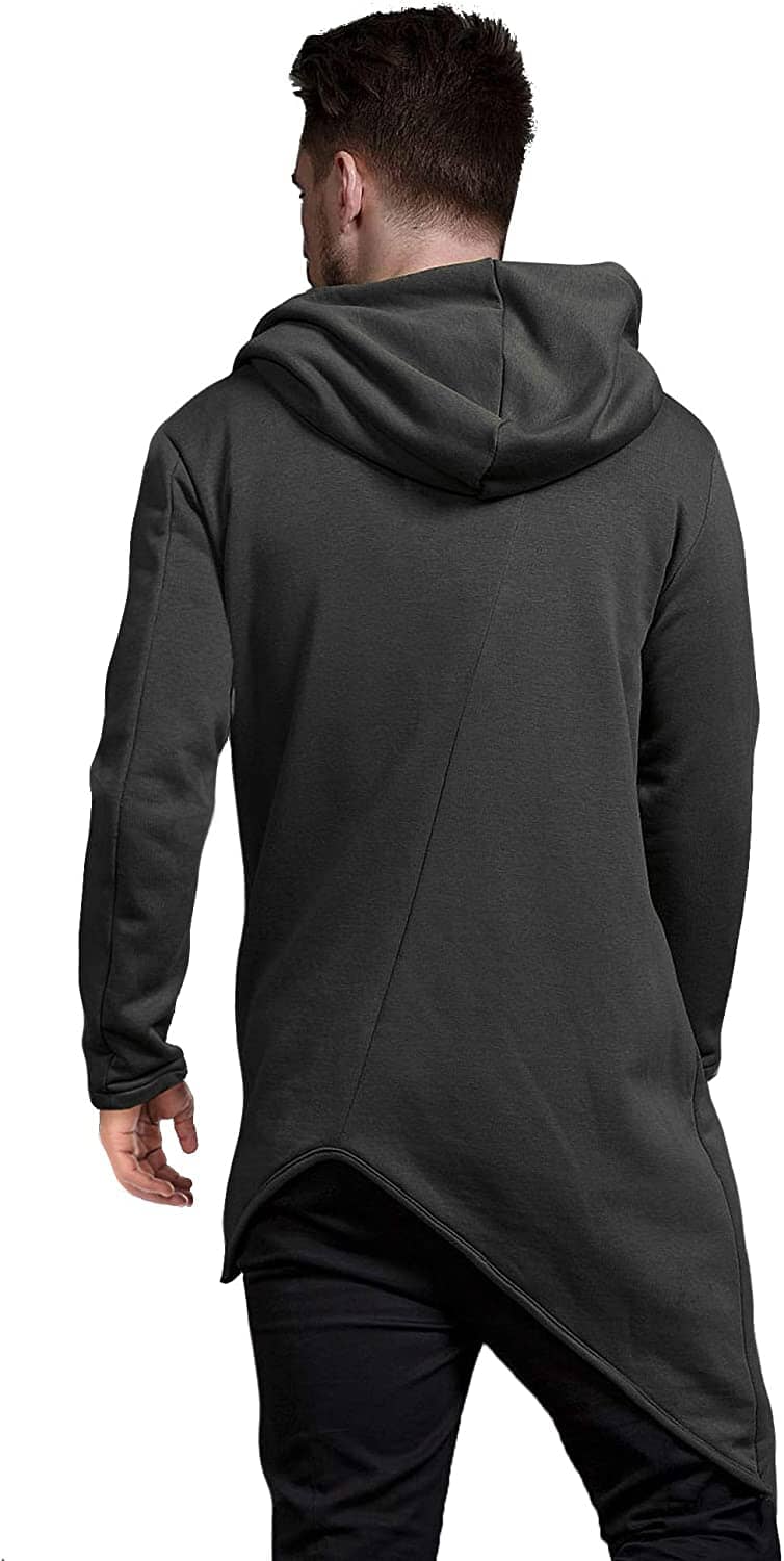 Lightweight Irregular Hem Pullover Hoodie