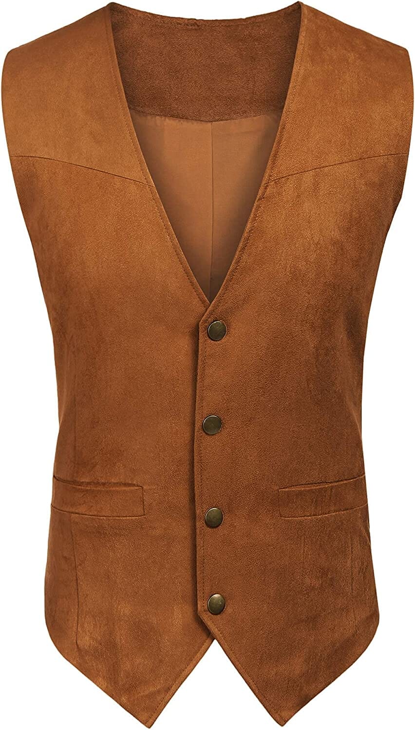 Uni Suede Leather Anzug Weste