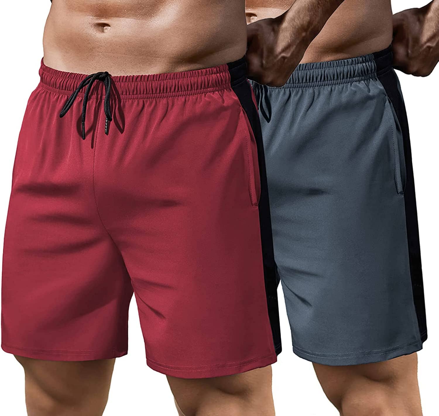 2 Pack Gym Schnell Trocken Running Shorts