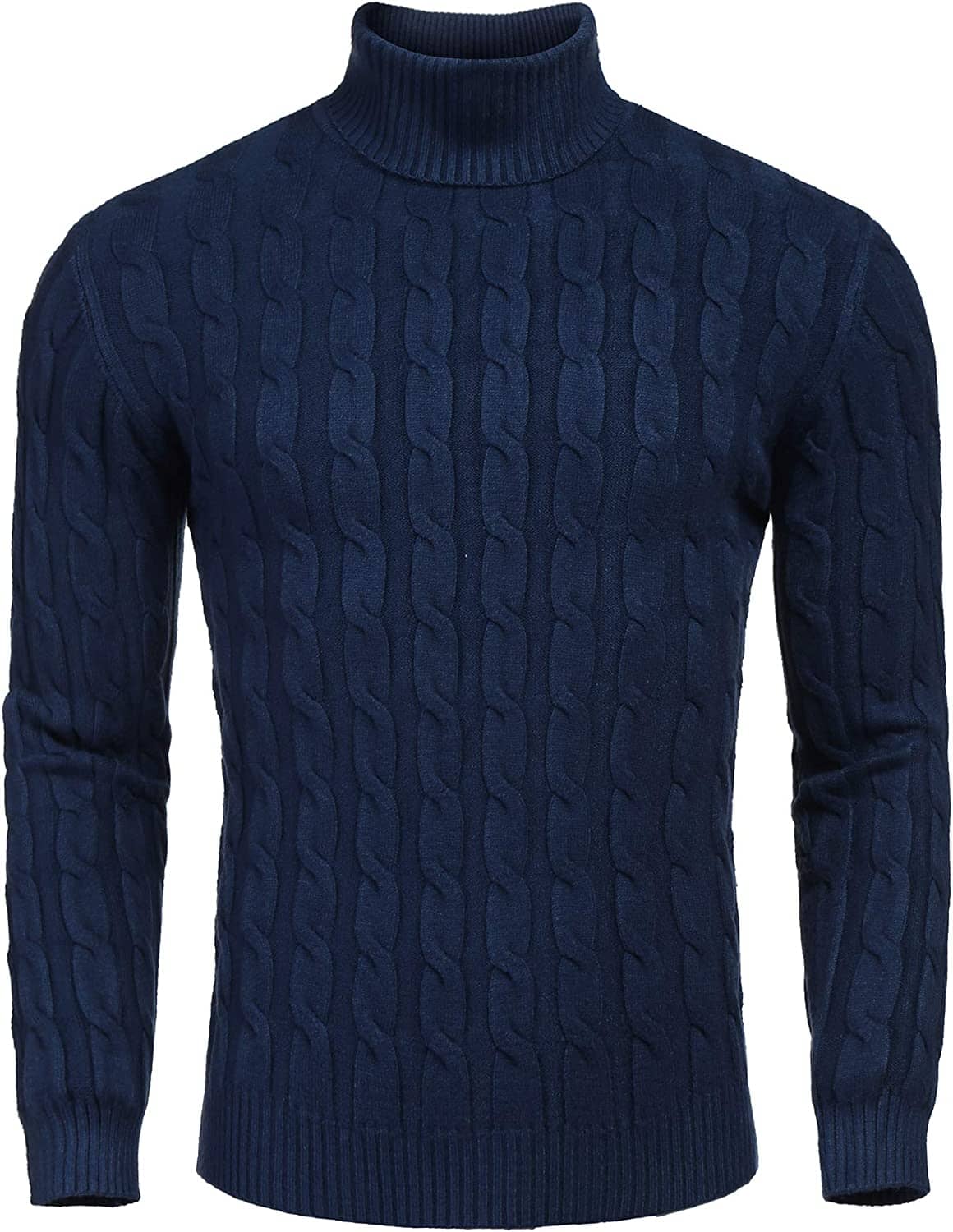 Slim Fit Rollkragen Twisted Strick Pullover Pullover