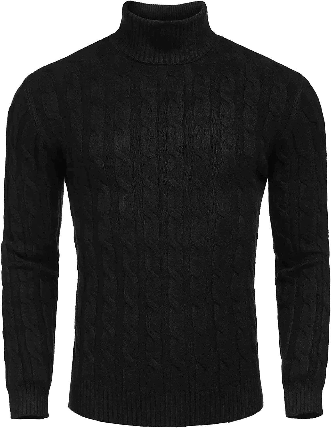 Slim Fit Rollkragen Twisted Strick Pullover Pullover