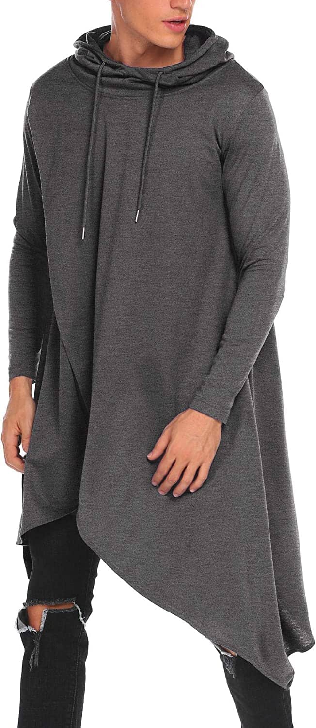 Casual Asymmetrie Hem Pullover Mit Kapuze Poncho Sweatshirt