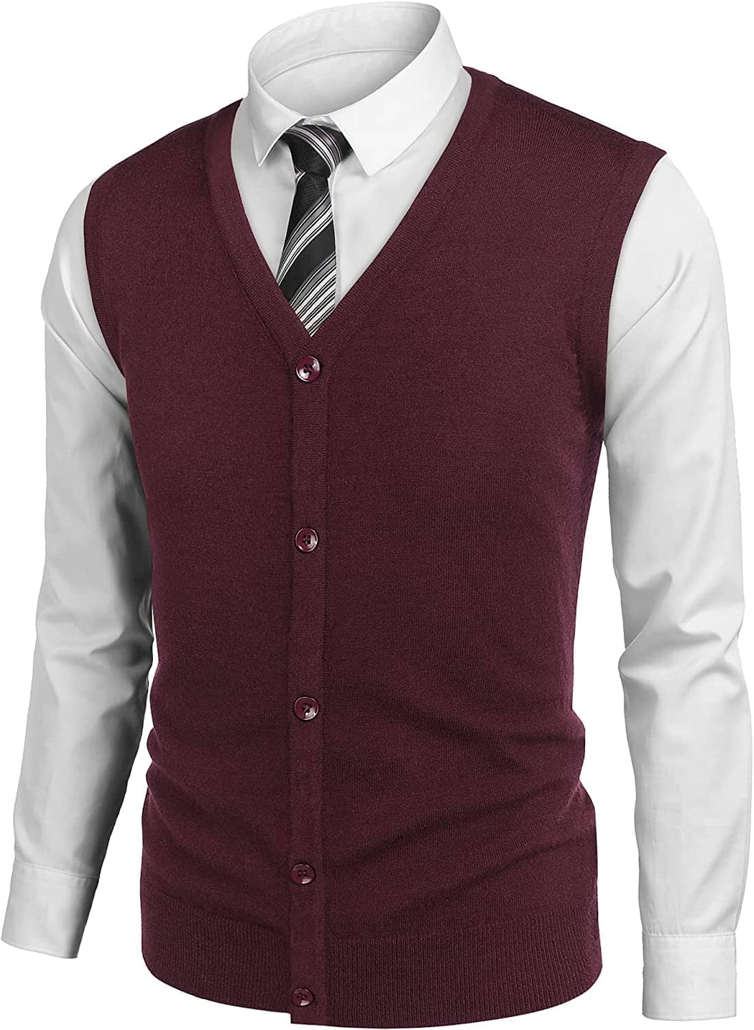 Casual Sleeveless Strick Knopf Cardigan Weste