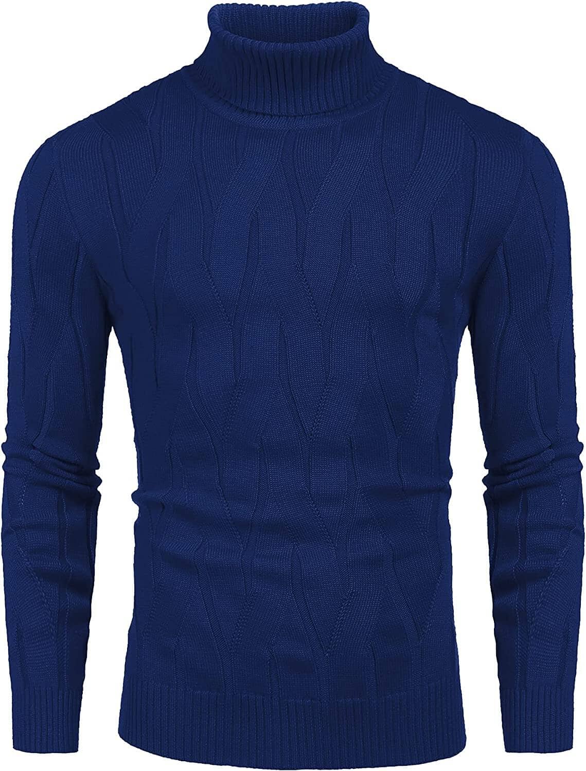 Slim Fit Rollkragen Strick Pullover Pullover