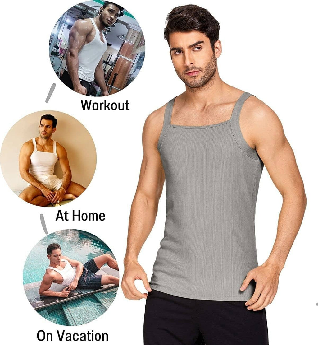 2 Pack Tank Tops Baumwolle Workout Undershirts