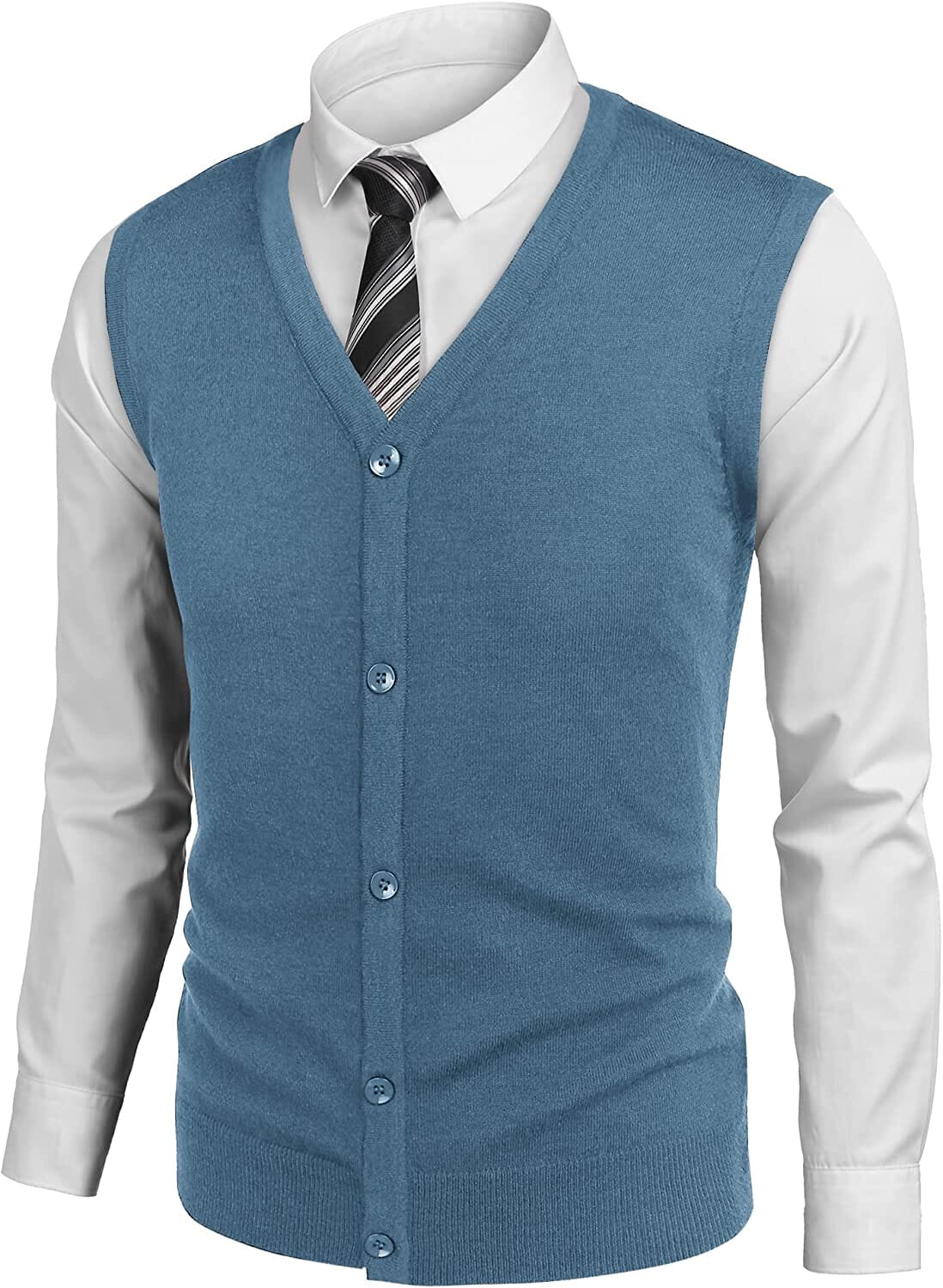 Casual Sleeveless Strick Knopf Cardigan Weste