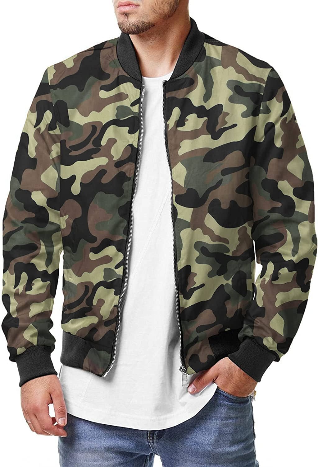 Casual Soft Shell Flight Windbreaker Mantel