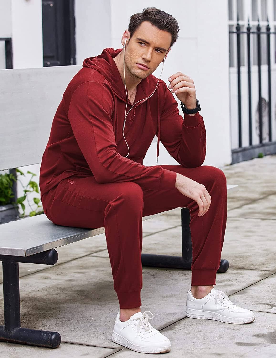 2 Teil Zip Hoodie and Jogginghose Set
