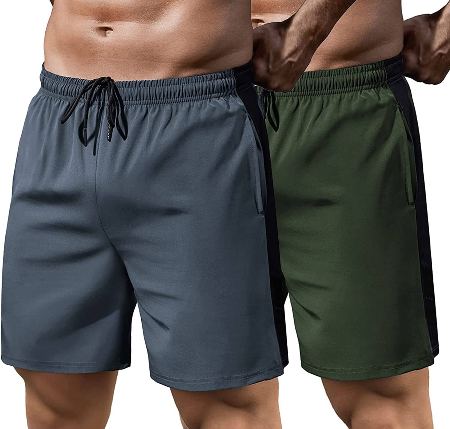 2 Pack Gym Schnell Trocken Running Shorts