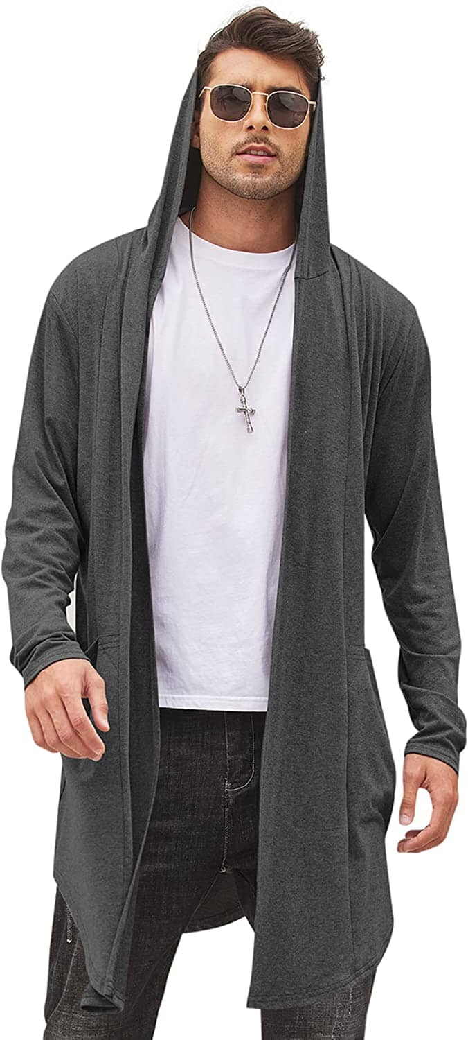 Lang Mit Kapuze Schalkragen Kragen Overcoat with Pockets