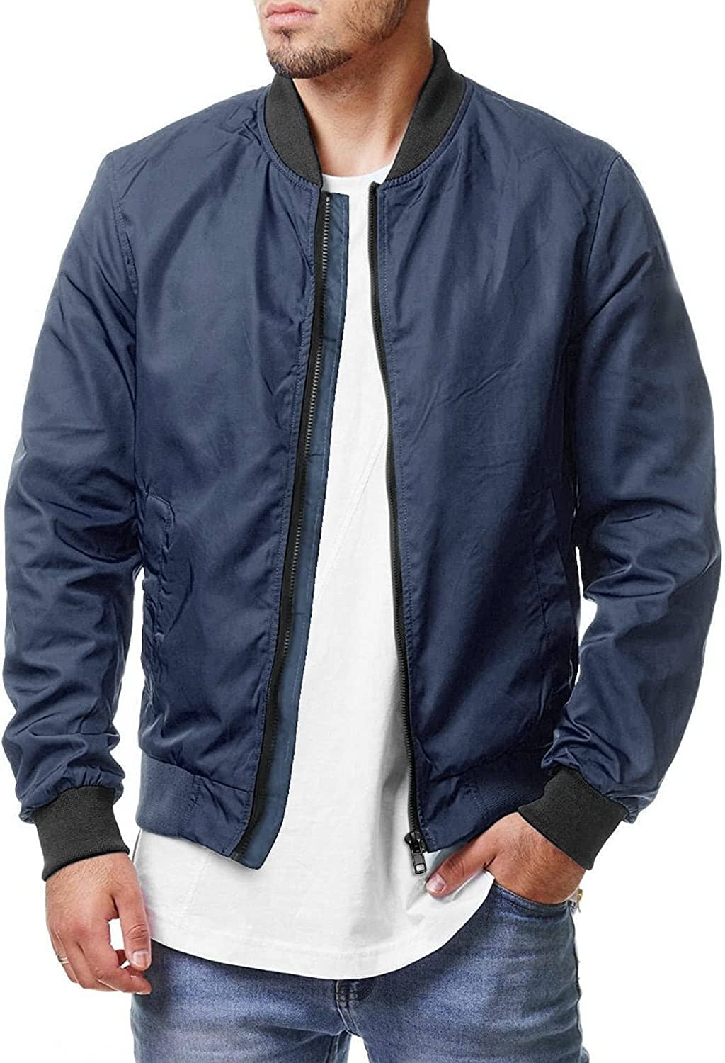 Casual Soft Shell Flight Windbreaker Mantel