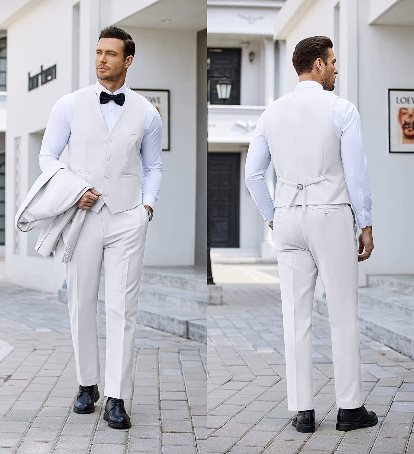 4 Teile Anzug Schalkragen Lapel Tuxedo Slim Fit Set