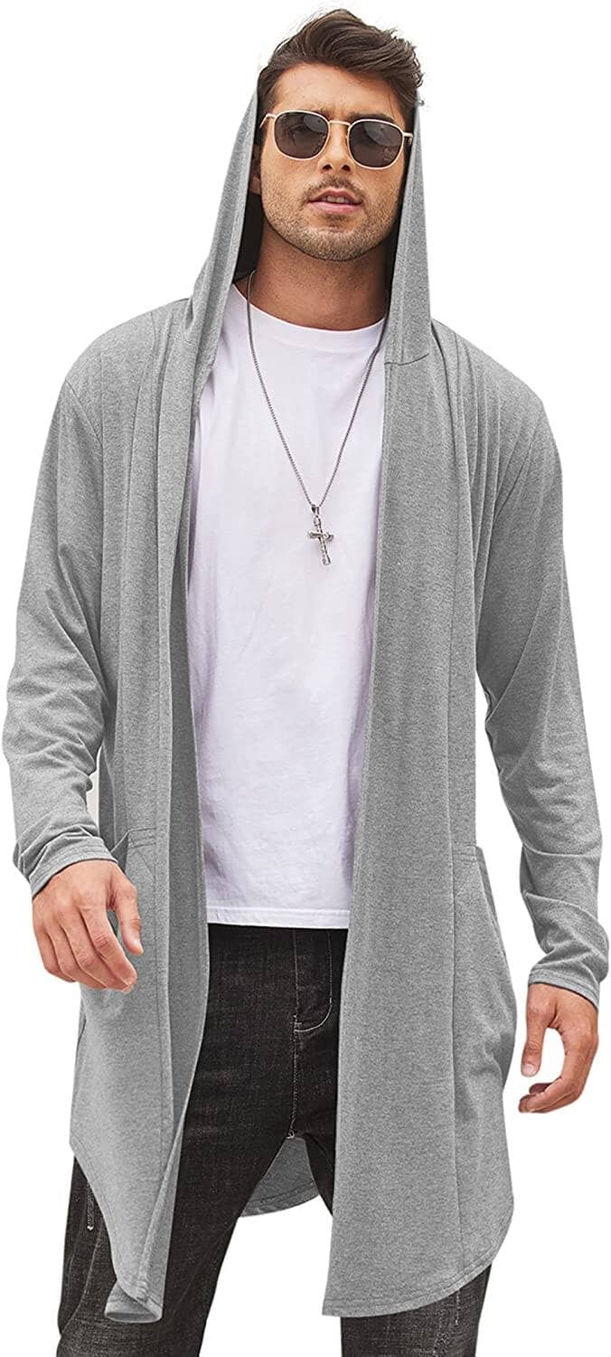 Lang Mit Kapuze Schalkragen Kragen Overcoat with Pockets