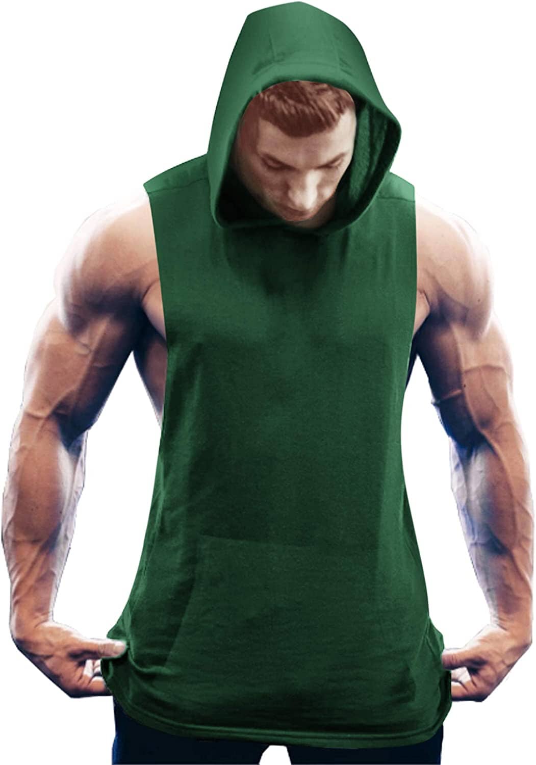 Workout Bodybuilding Muscle Sleeveless Mit Kapuze Tank Top