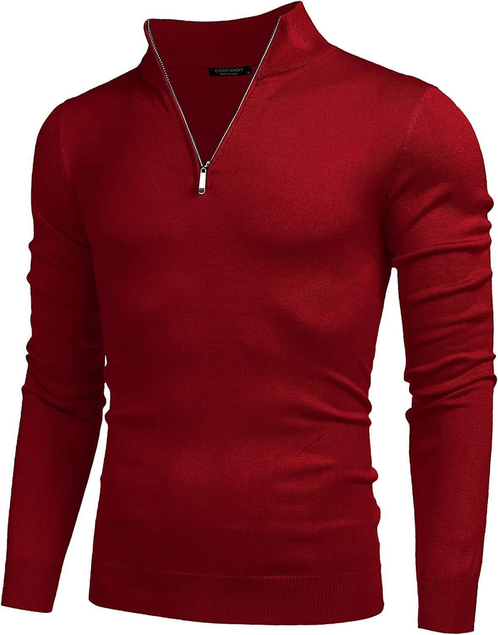 Zip Up Slim Fit Lightweight Pullover Polo Pullover
