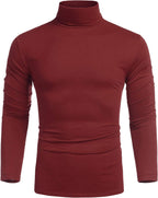 Slim Fit Rollkragen Basic Baumwolle Pullover