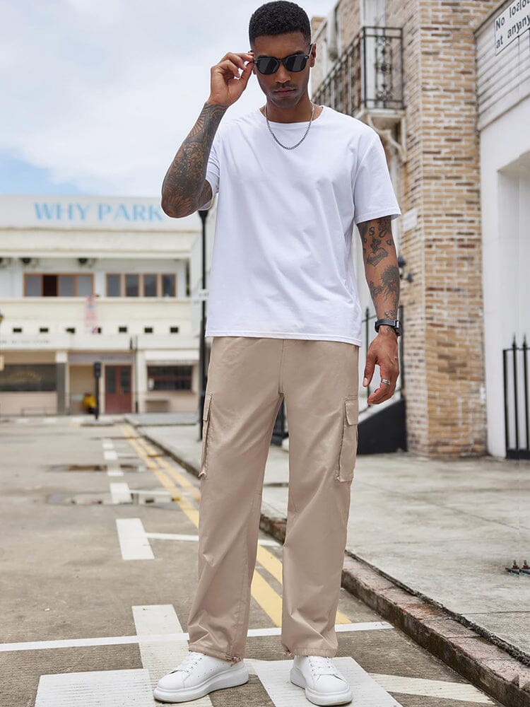 Casual Klassisch 100% Baumwolle Cargo Hose