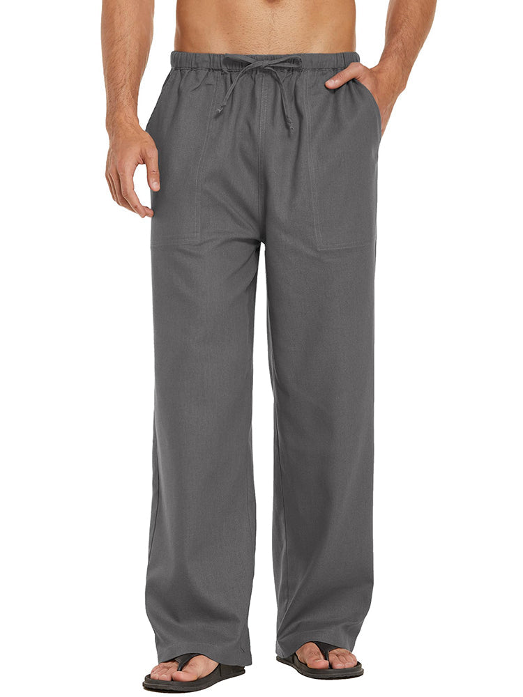 Leinen Stil Lockere Waist Yoga Hose