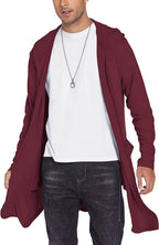 Lang Mit Kapuze Schalkragen Kragen Overcoat with Pockets