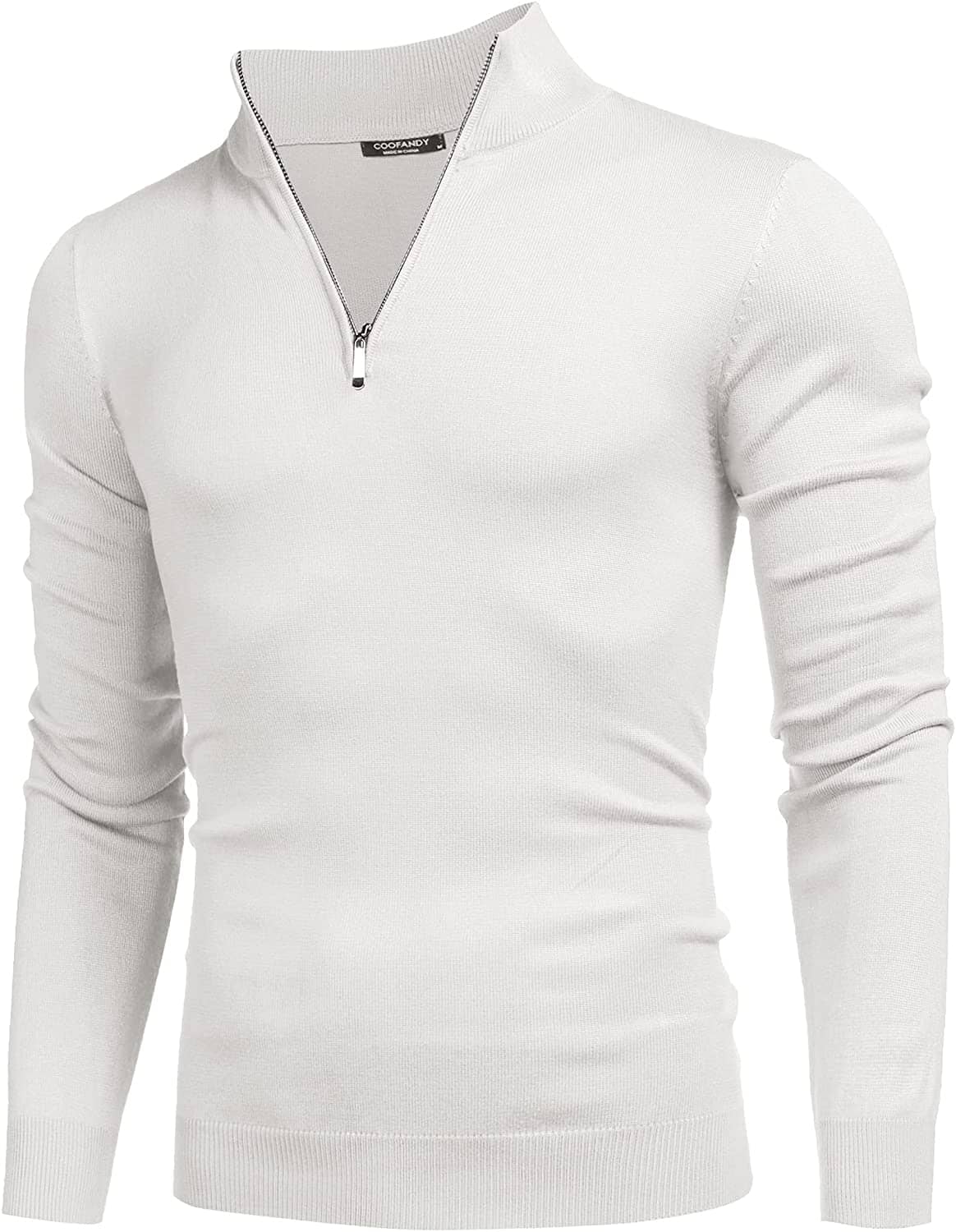 Zip Up Slim Fit Lightweight Pullover Polo Pullover