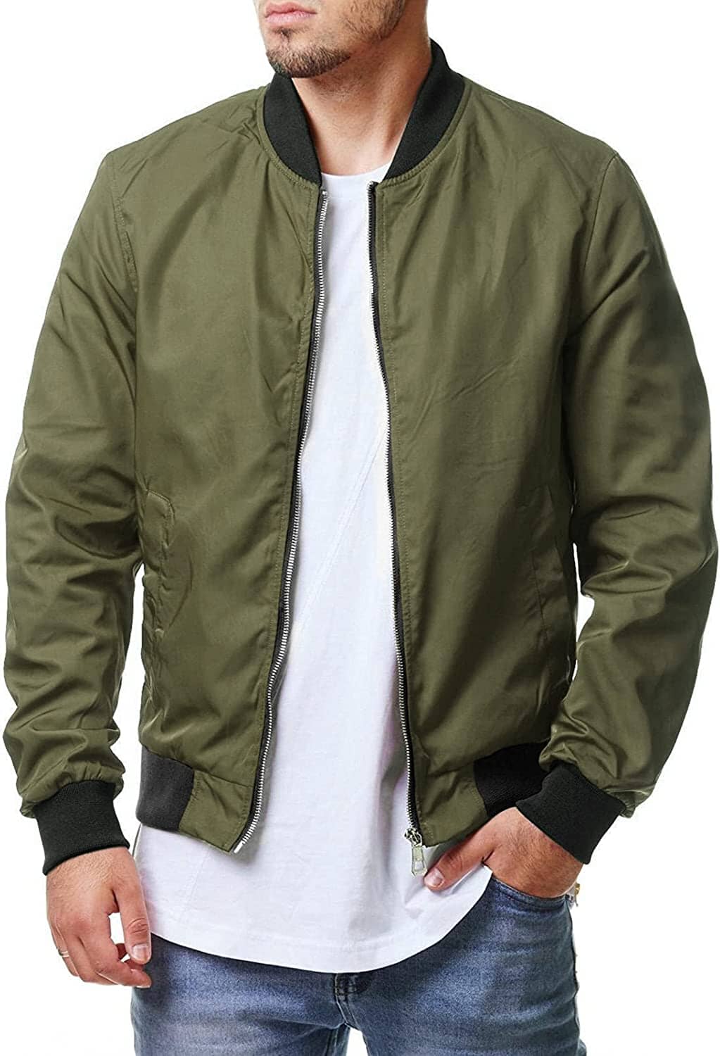Casual Soft Shell Flight Windbreaker Mantel