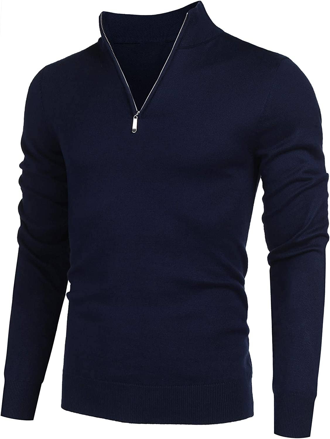 Zip Up Slim Fit Lightweight Pullover Polo Pullover