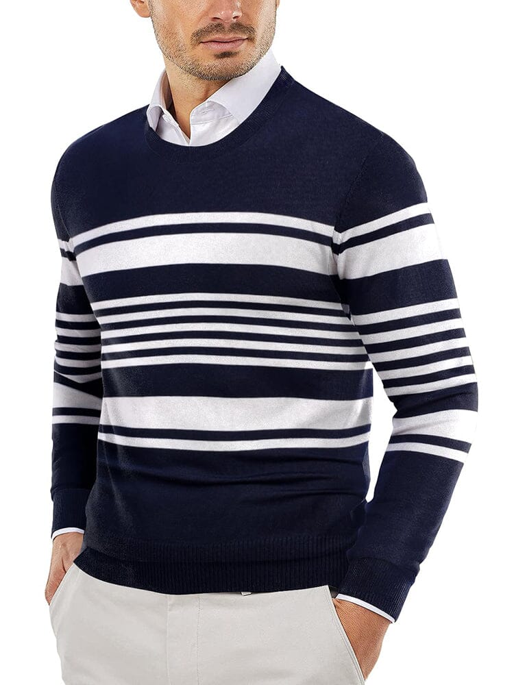 Trendy Crew Neck Pullover Strick Pullover