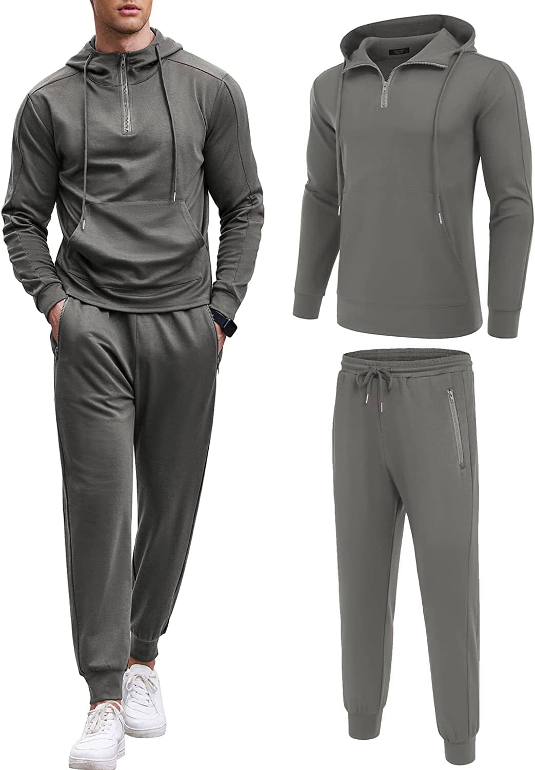 2 Teil Zip Hoodie and Jogginghose Set