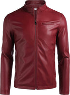Motorcycle Leather Lightweight Jacke Mantel