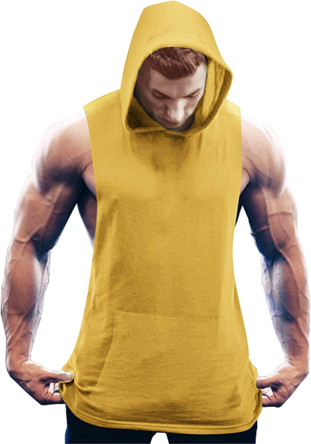 Workout Bodybuilding Muscle Sleeveless Mit Kapuze Tank Top