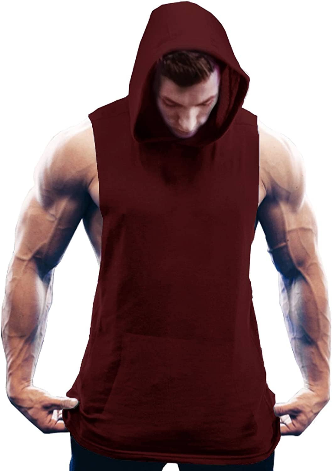 Workout Bodybuilding Muscle Sleeveless Mit Kapuze Tank Top