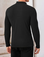 Lang Ärmel Quarter Zip Polo Hemden