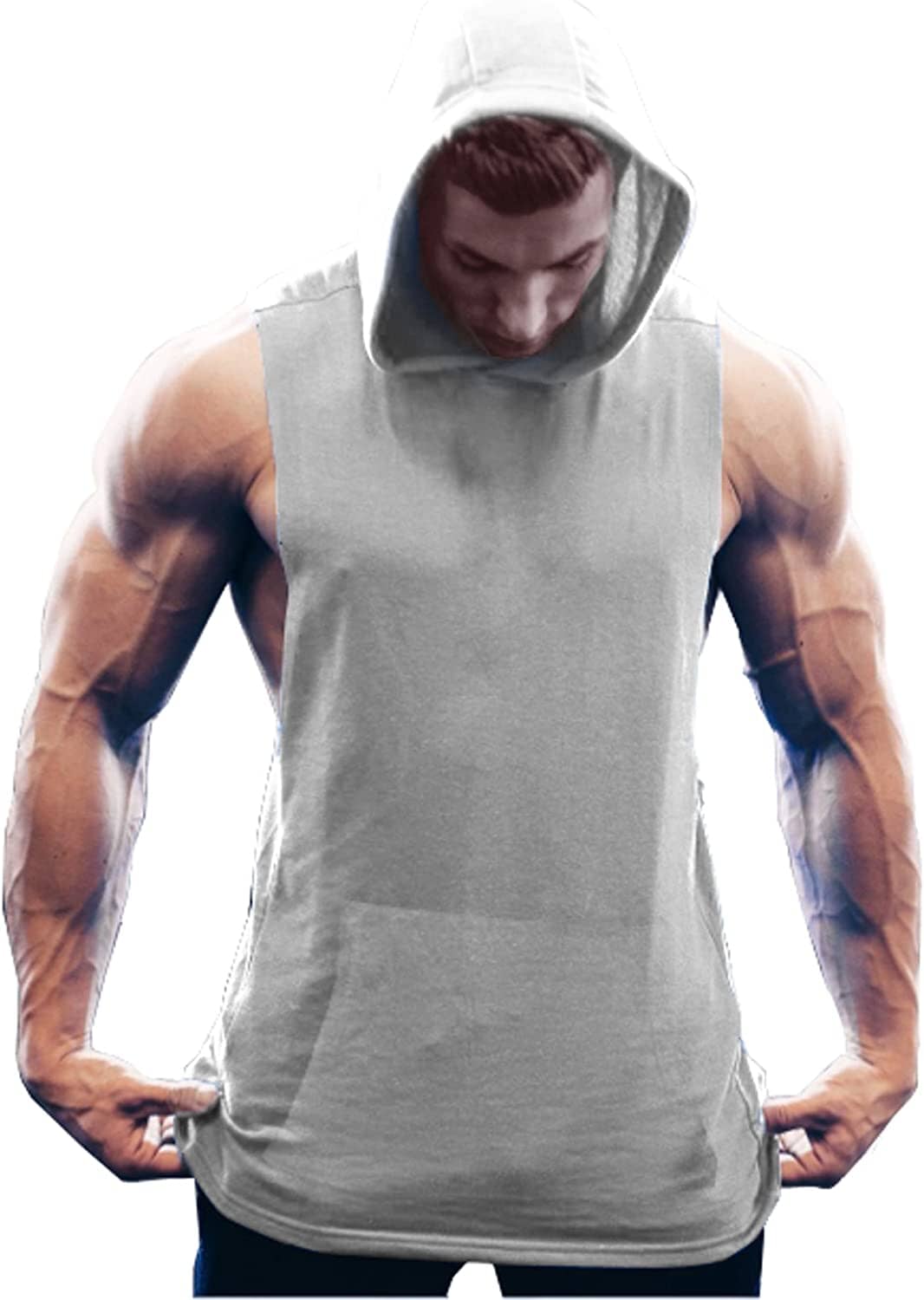 Workout Bodybuilding Muscle Sleeveless Mit Kapuze Tank Top