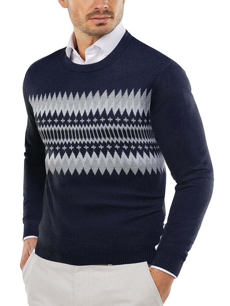 Trendy Crew Neck Pullover Strick Pullover