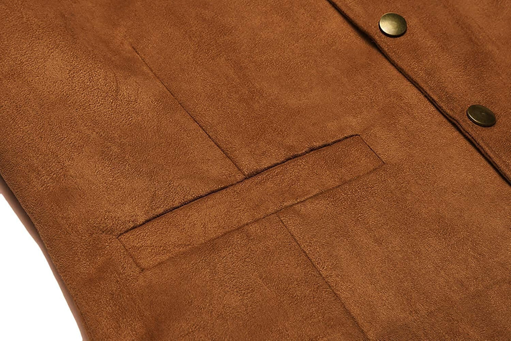 Uni Suede Leather Anzug Weste