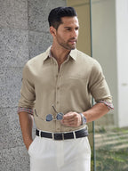Klassisch Casual Plaid Splicing Hemd
