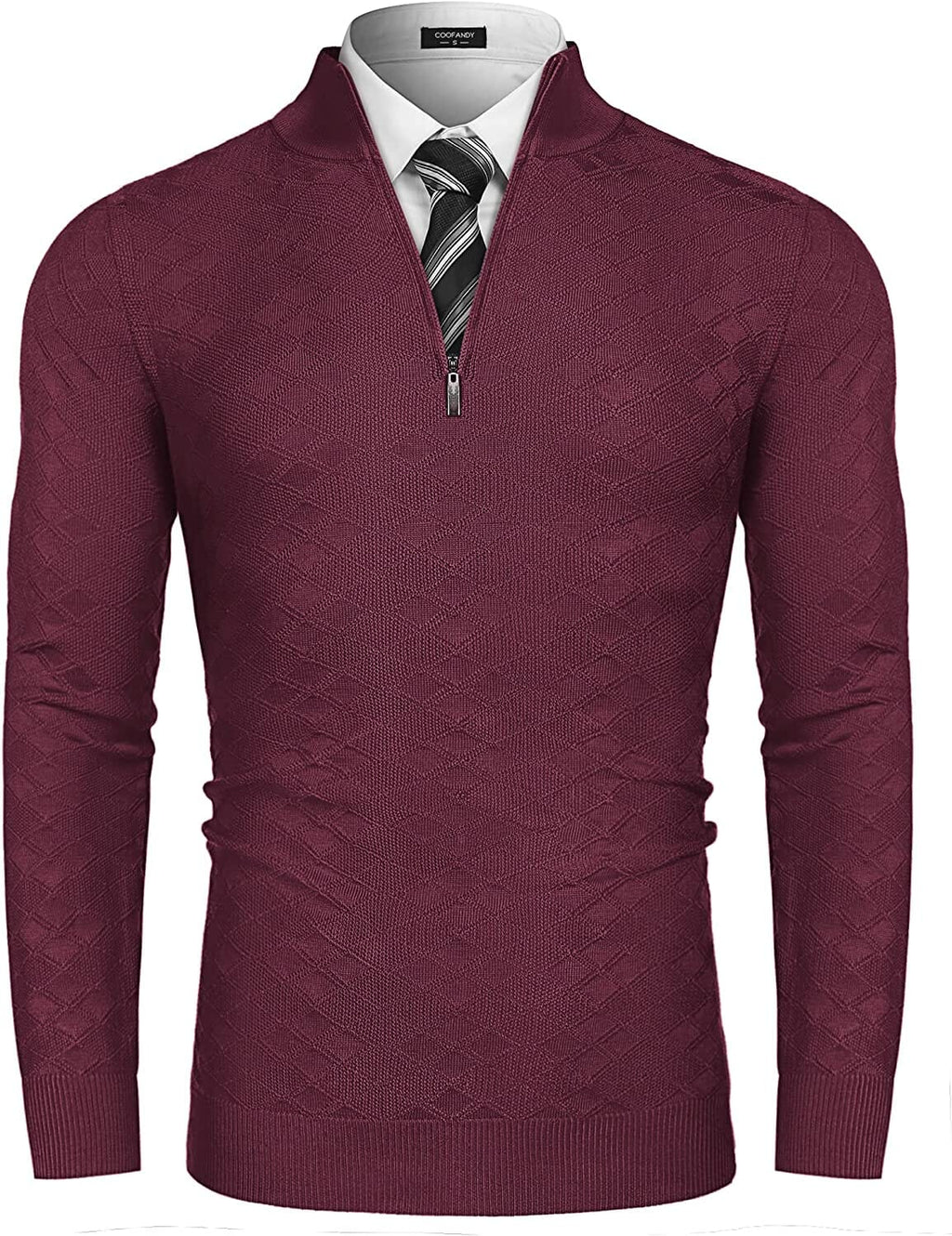Quarter Zippper Mock Neck Pullover Pullover