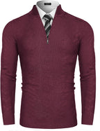 Quarter Zippper Mock Neck Pullover Pullover
