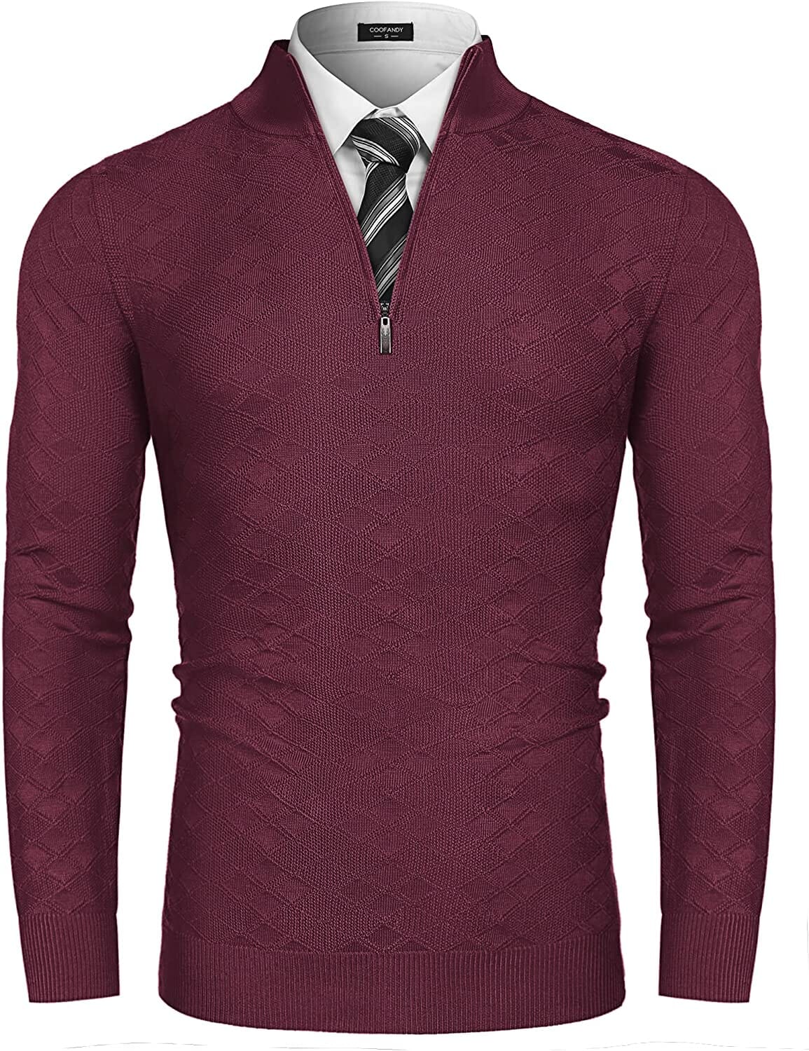 Quarter Zippper Mock Neck Pullover Pullover