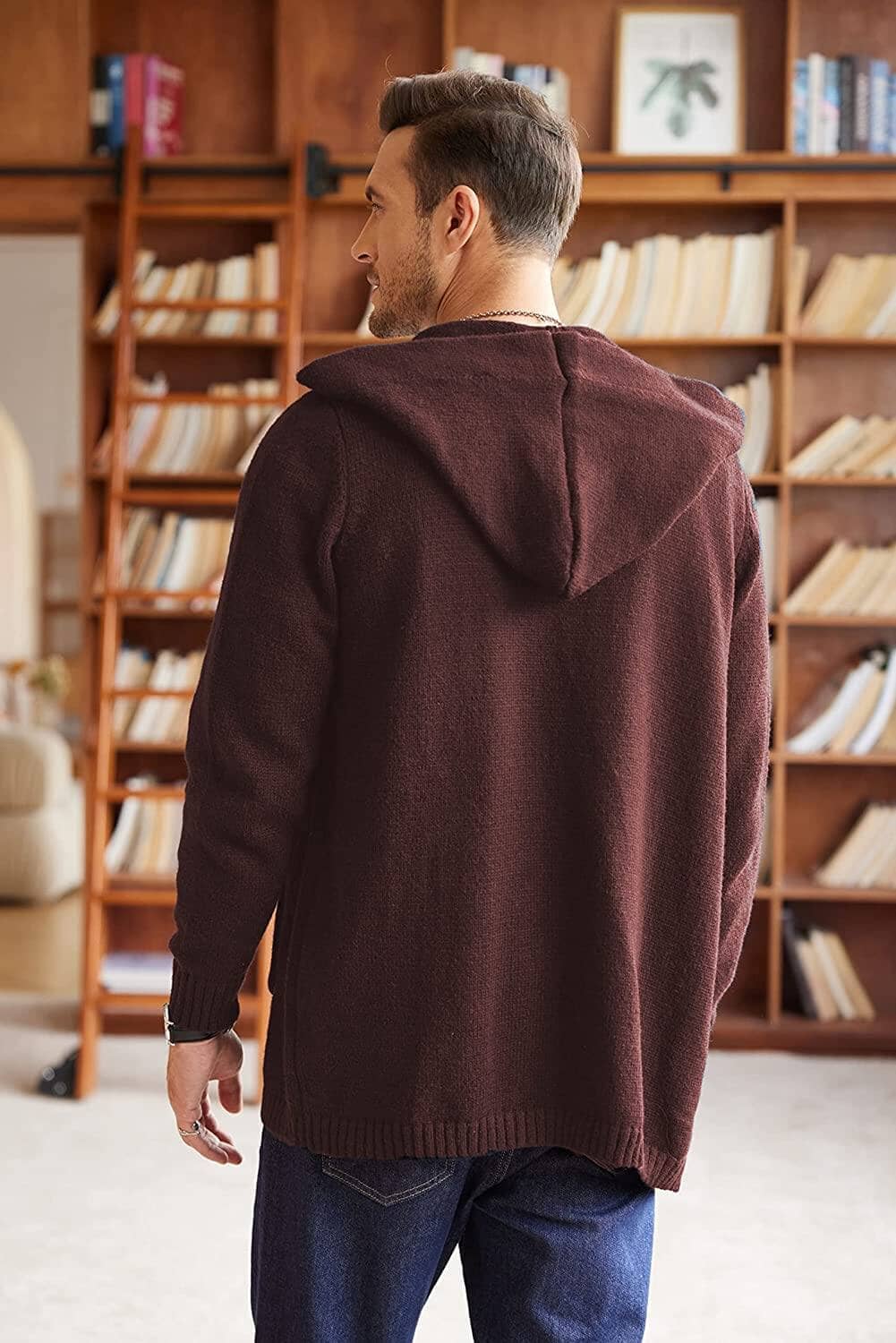 Lightweight Strick Cardigan Pullover with Pockets