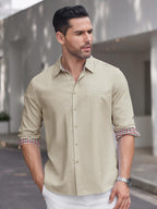 Klassisch Casual Plaid Splicing Hemd