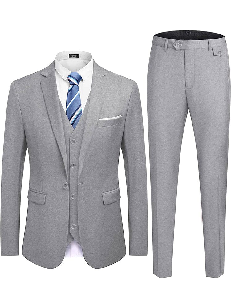 Wedding Formal Prom 3 Teil Slim Fit Tuxedo Anzug Set