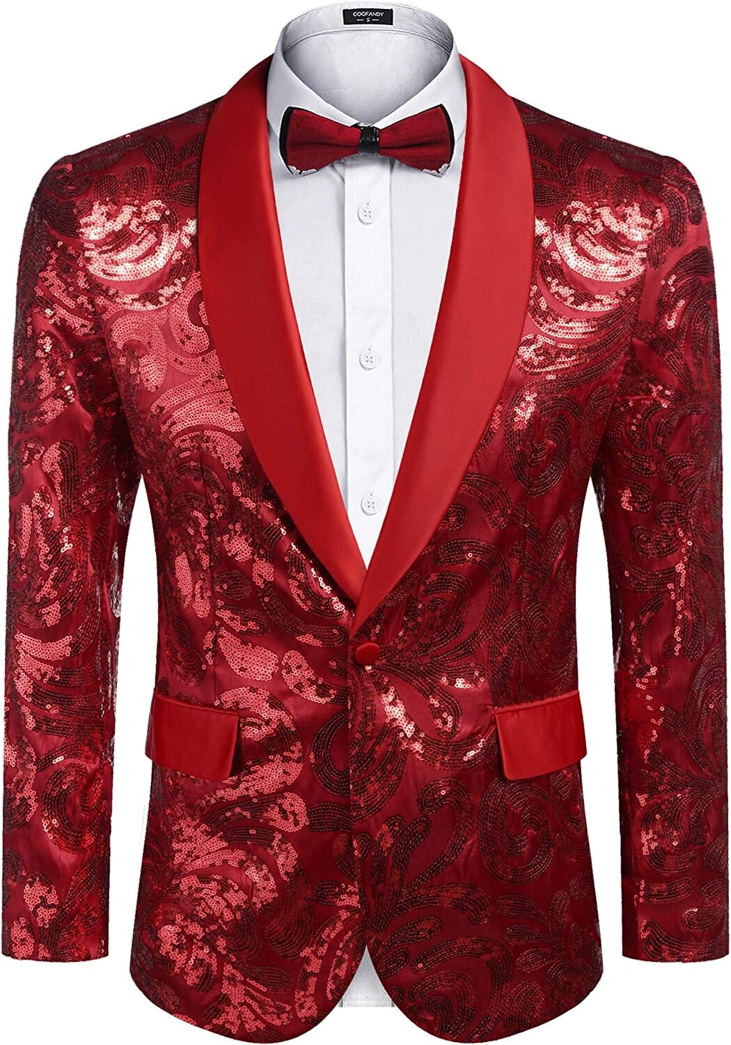 Shiny Sequins Blazer Blumen Blazer