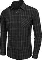Business Knopf Up Plaid Hemden
