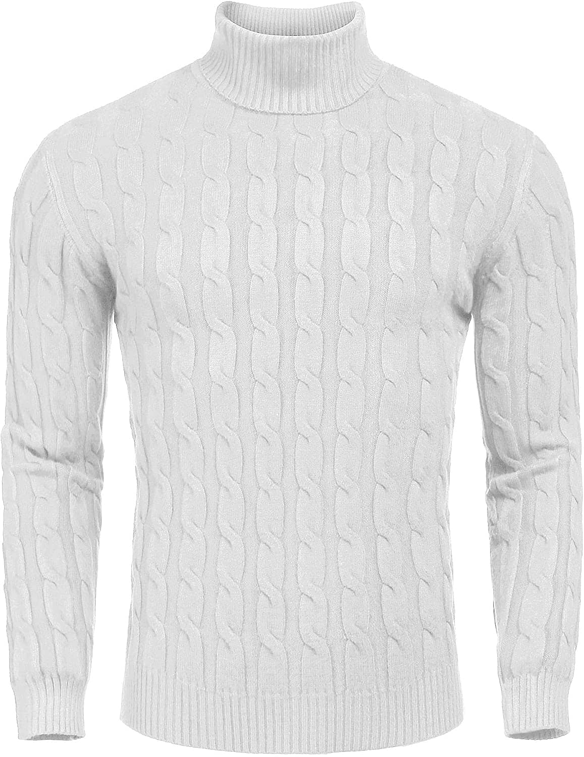 Slim Fit Rollkragen Twisted Strick Pullover Pullover